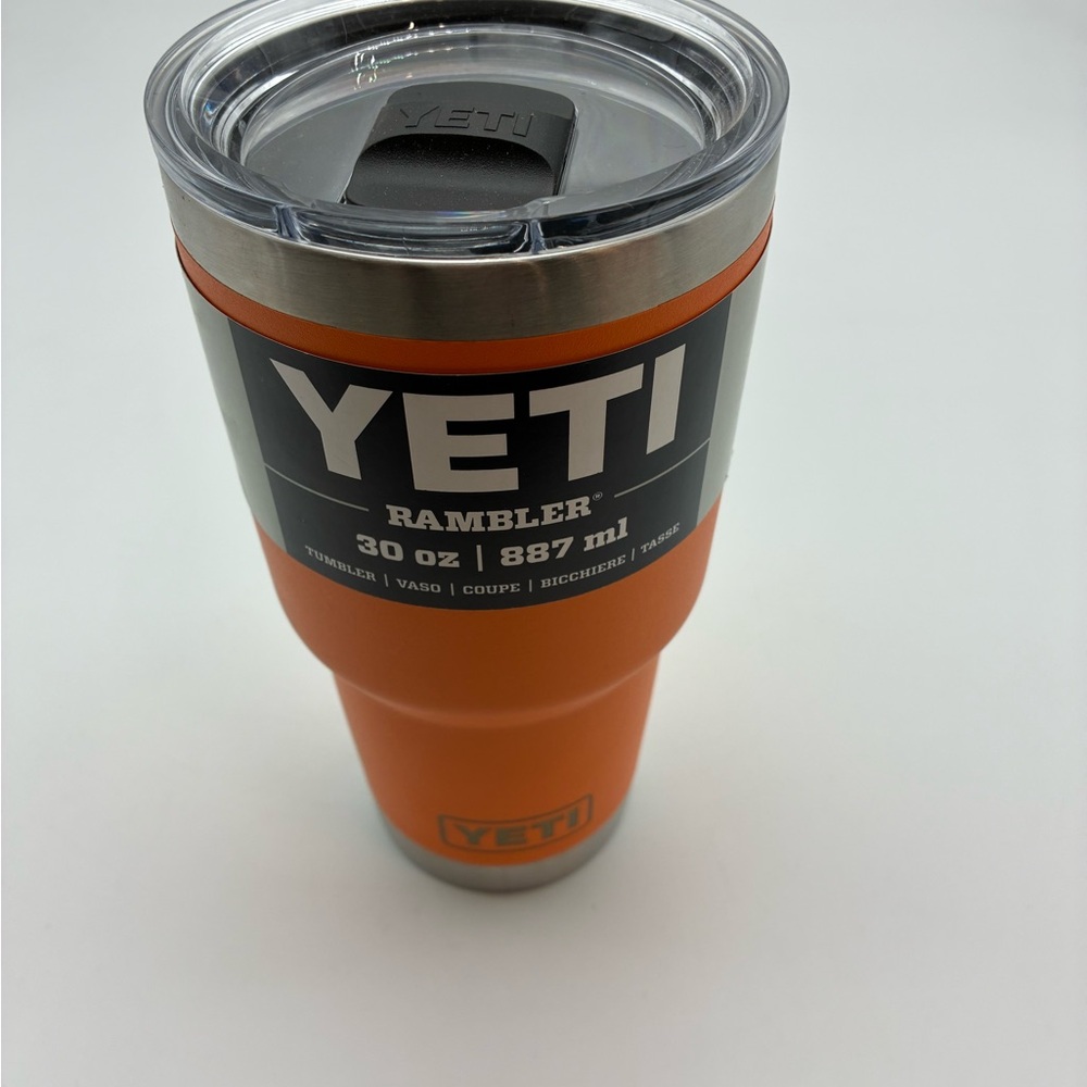 YETI Rambler 30 oz Tumbler - Orange with Clear Lid